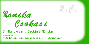 monika csokasi business card