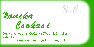monika csokasi business card